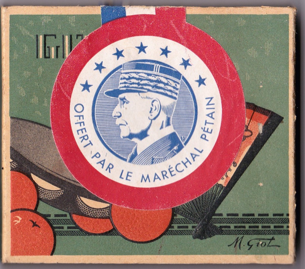 Paquet de 10 cigarettes colis Pétain